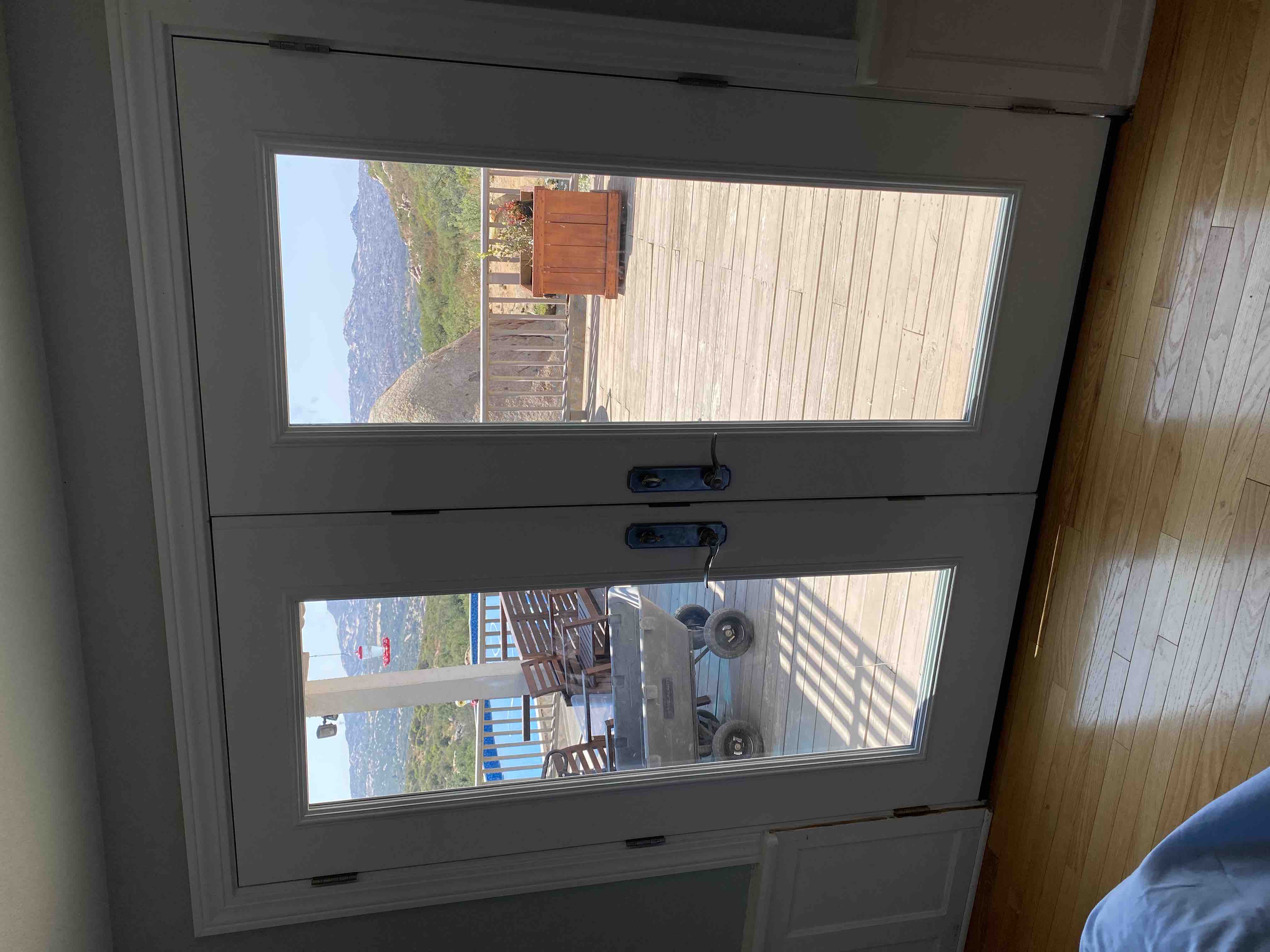 new patio doors from inside house