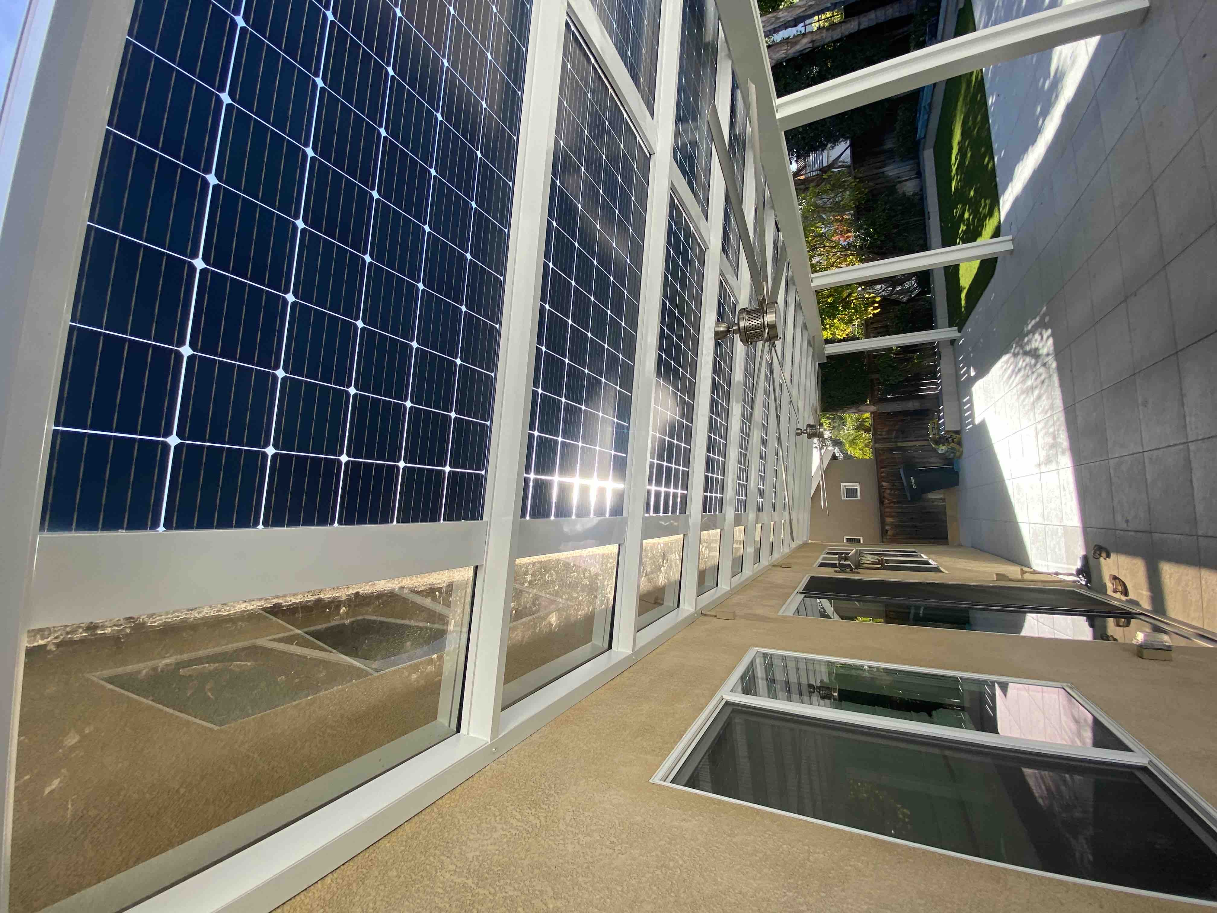 8-Solar Panels on Free Standing Solar Patio Cover San Clemente