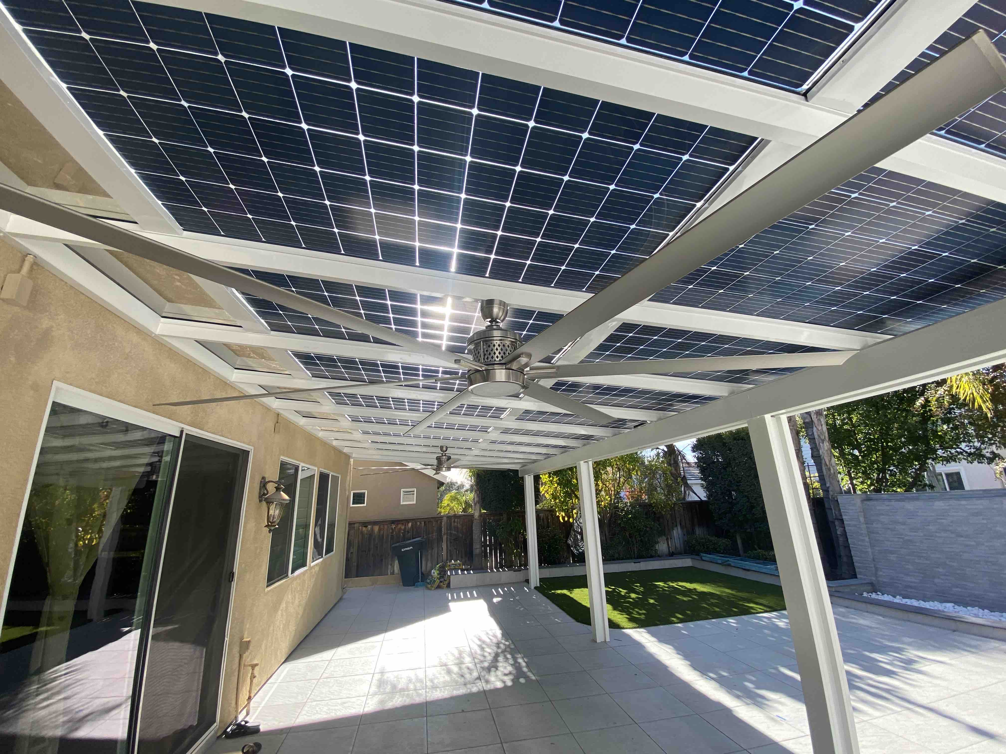solar-patio-gallery/10 KW Solar Pergola Patio System Installation